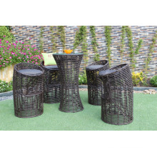 Exclusive Resin Rattan Bar Set For Outdoor Use